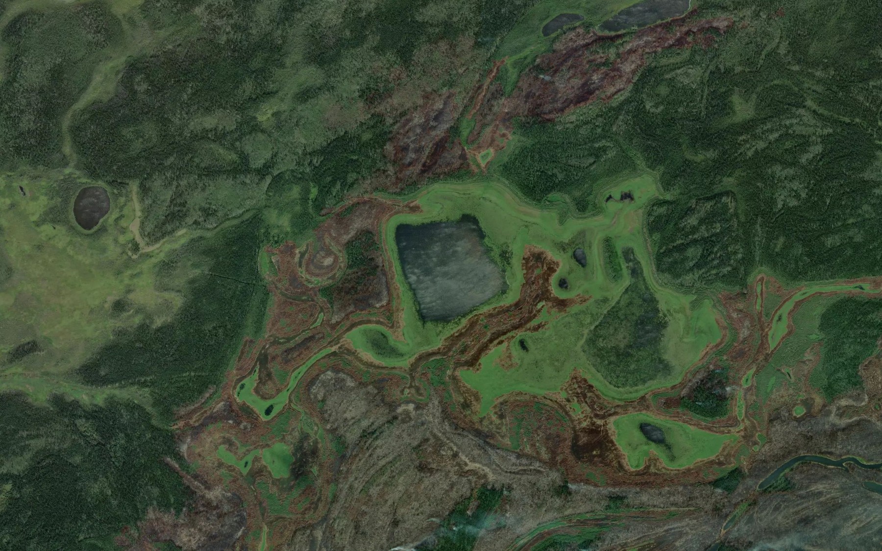 Satellite map of the Tony Lake