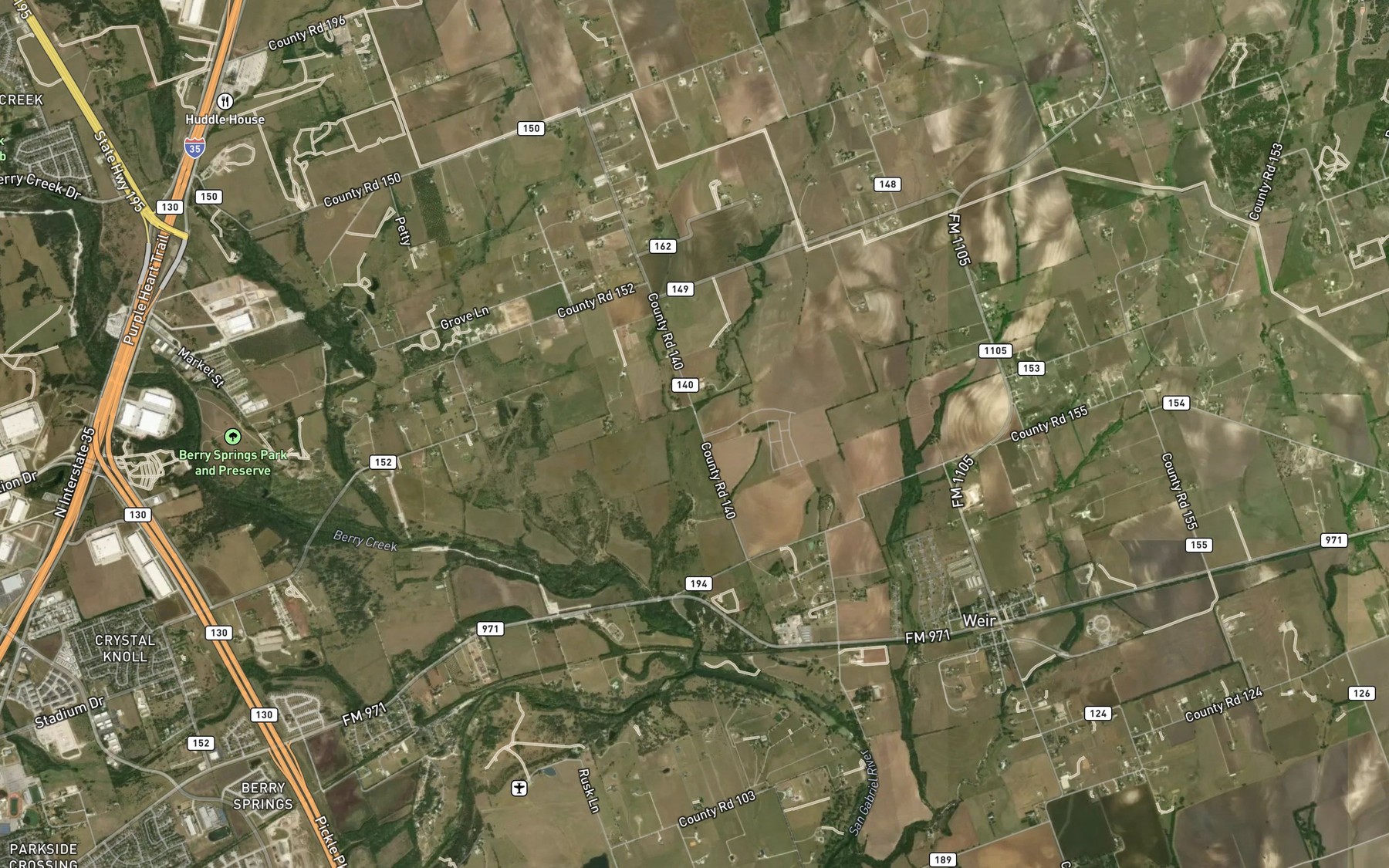 Satellite map of the East Fork Ranger Branch