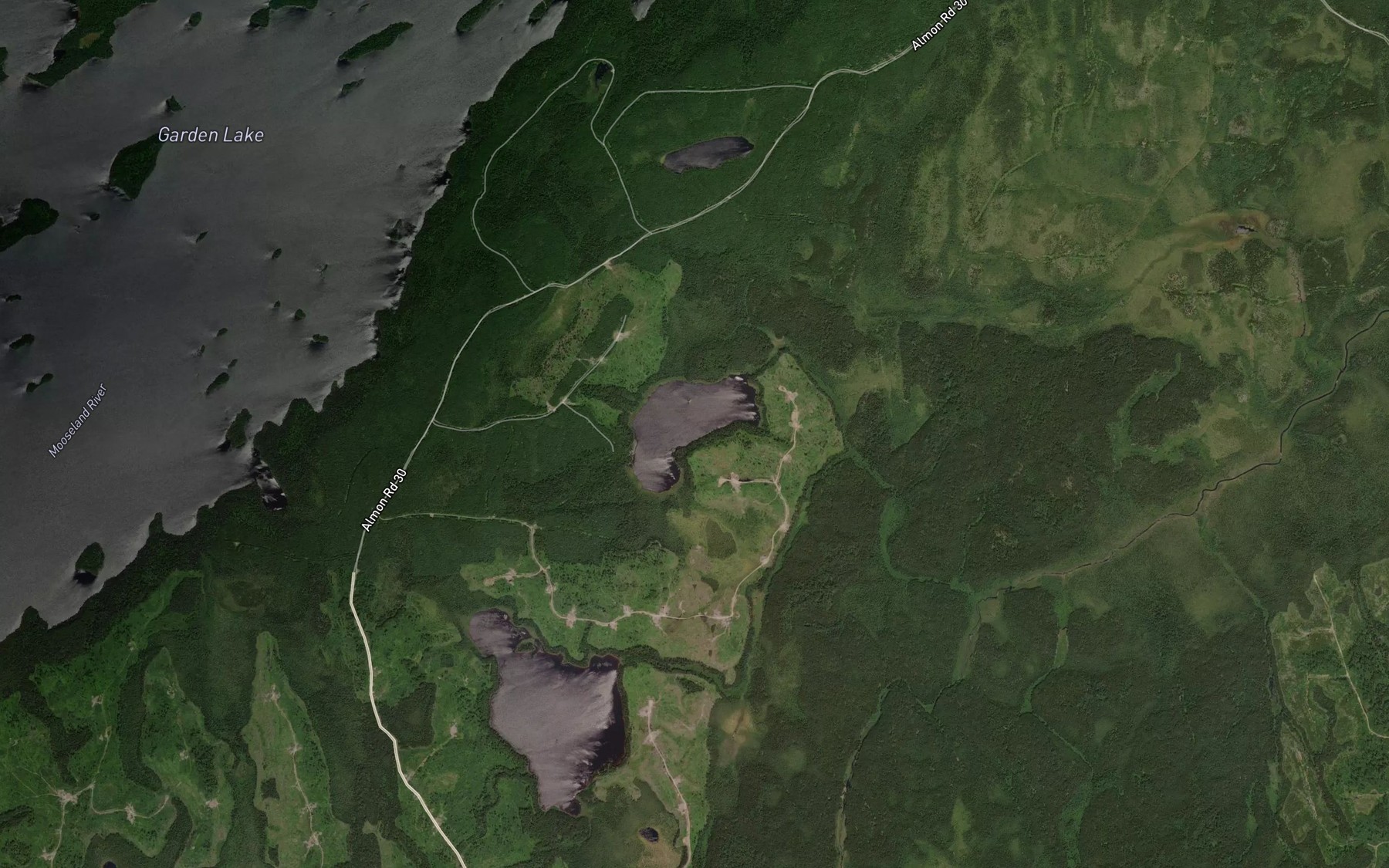 Satellite map of the Whymark Lake