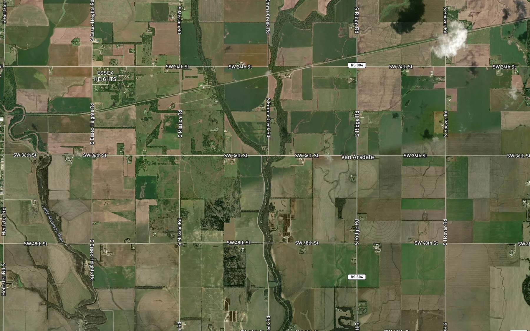 Satellite map of the East Emma Creek
