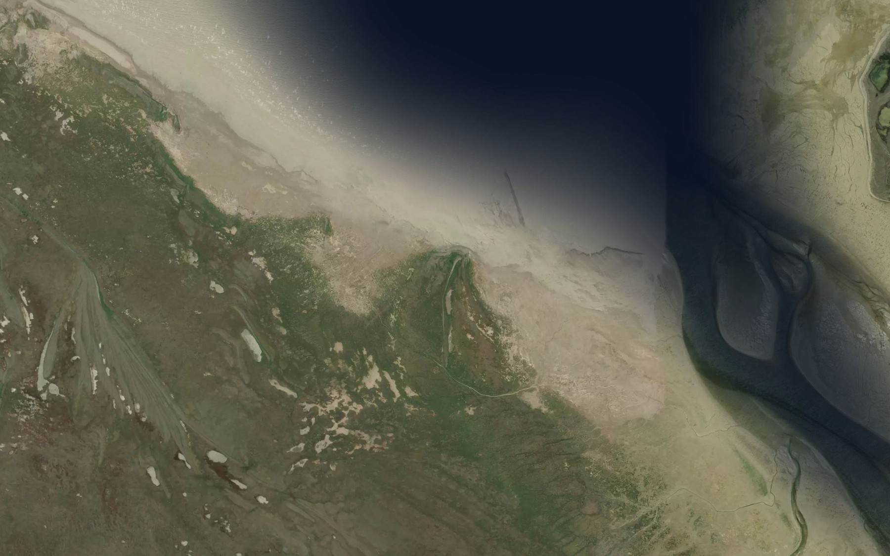 Satellite map of the Kinushseo River