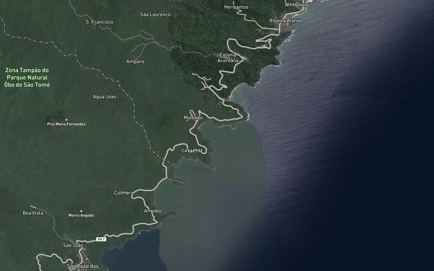 Satellite map of the Rio Angra Toldo