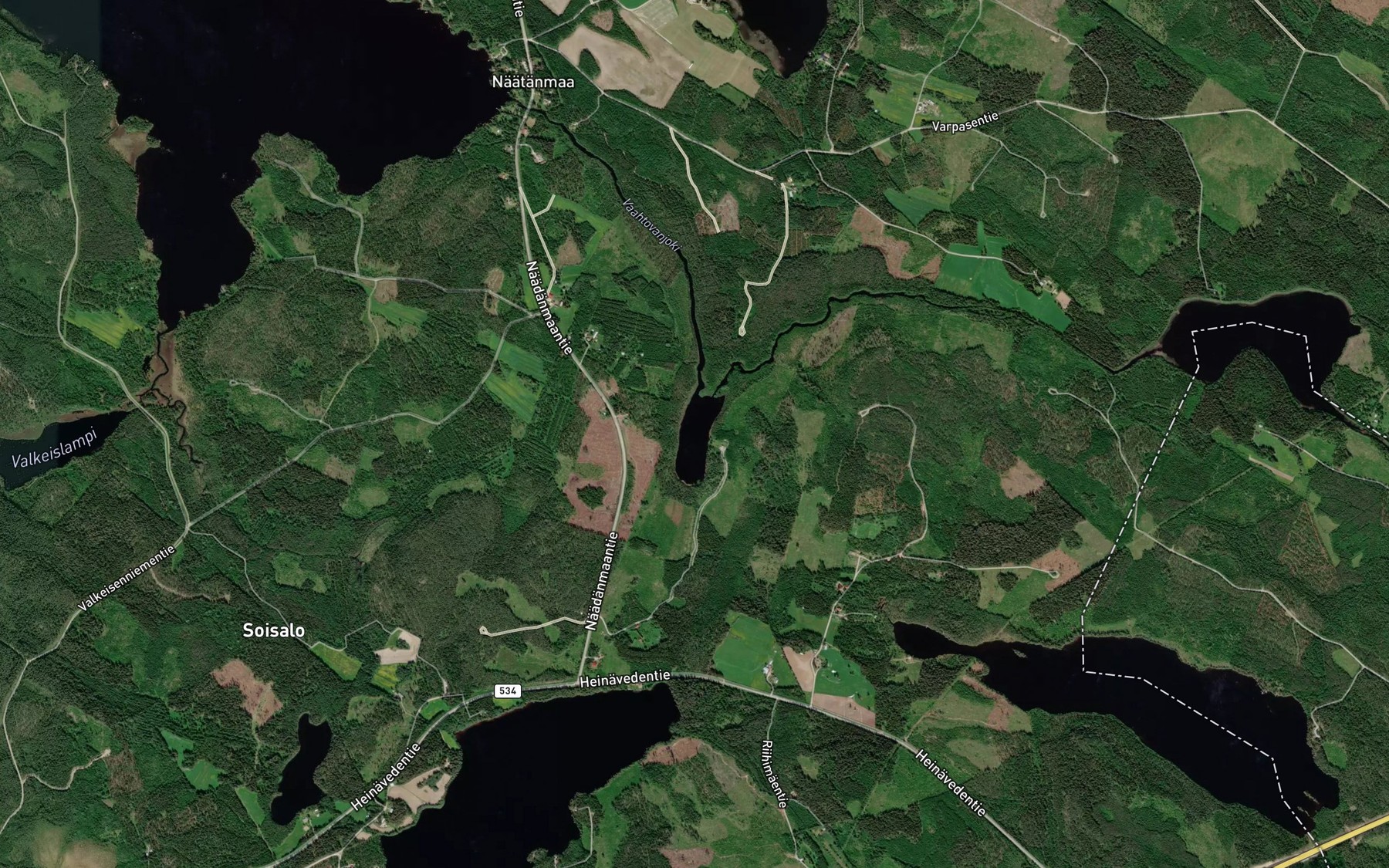Satellite map of the Vaahtovanlampi