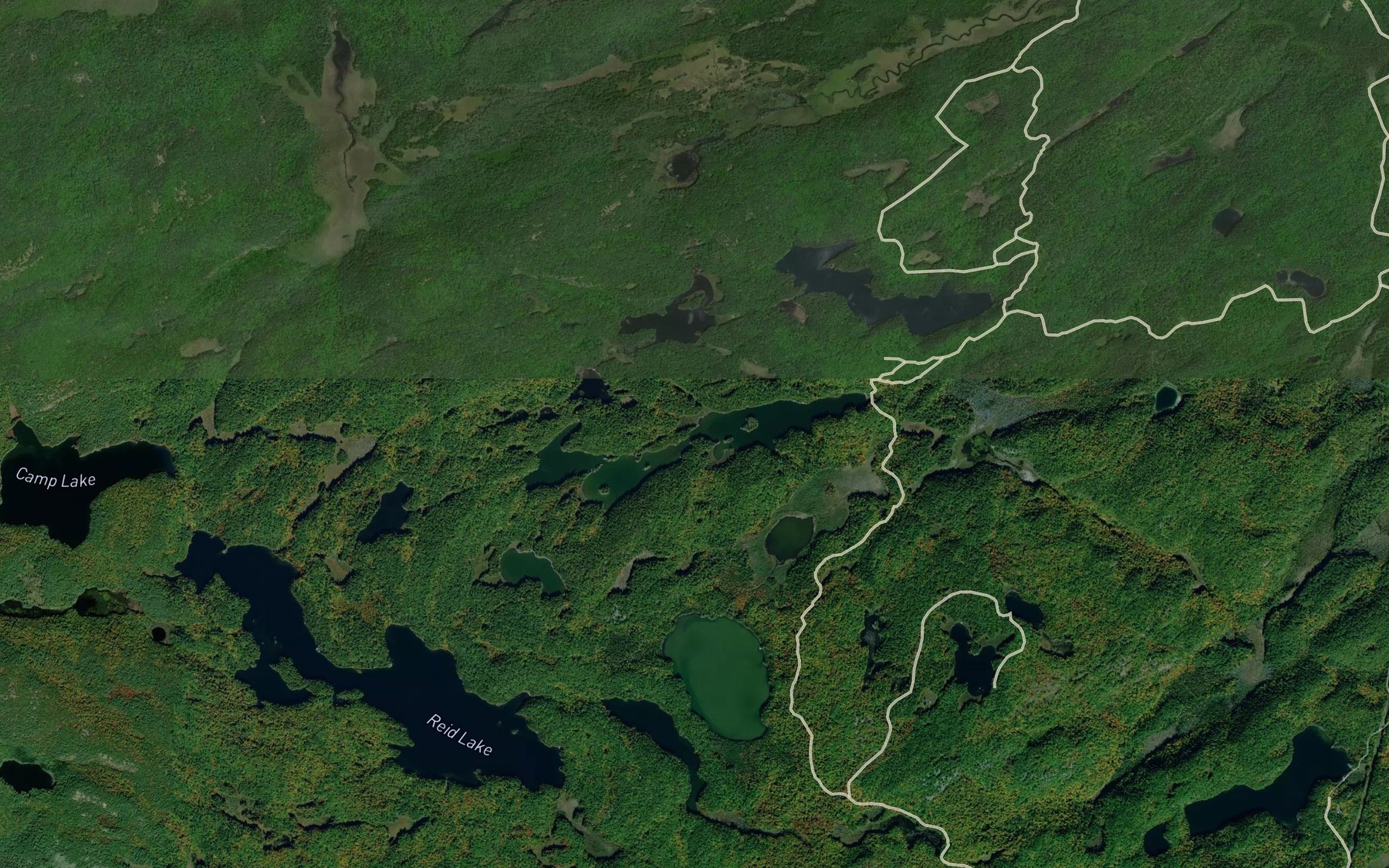 Satellite map of the South Quinn Lake
