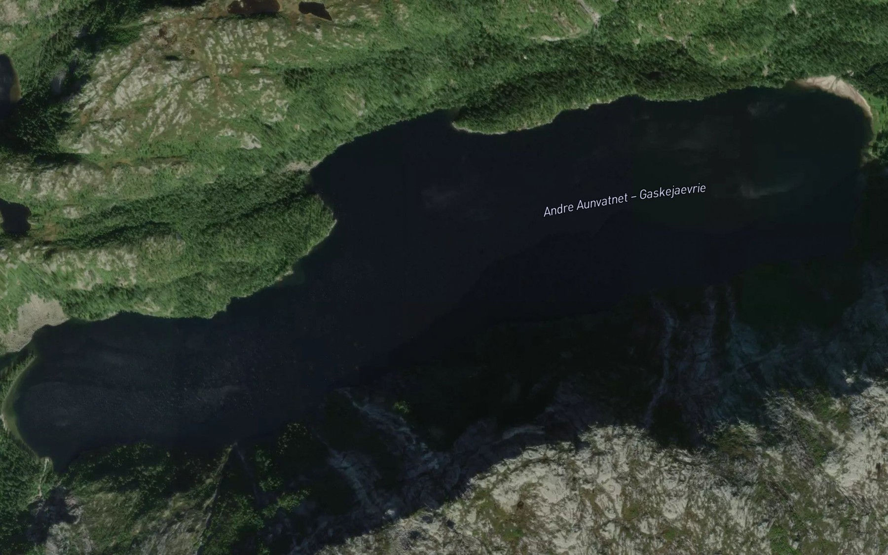 Satellite map of the Andre Aunvatnet