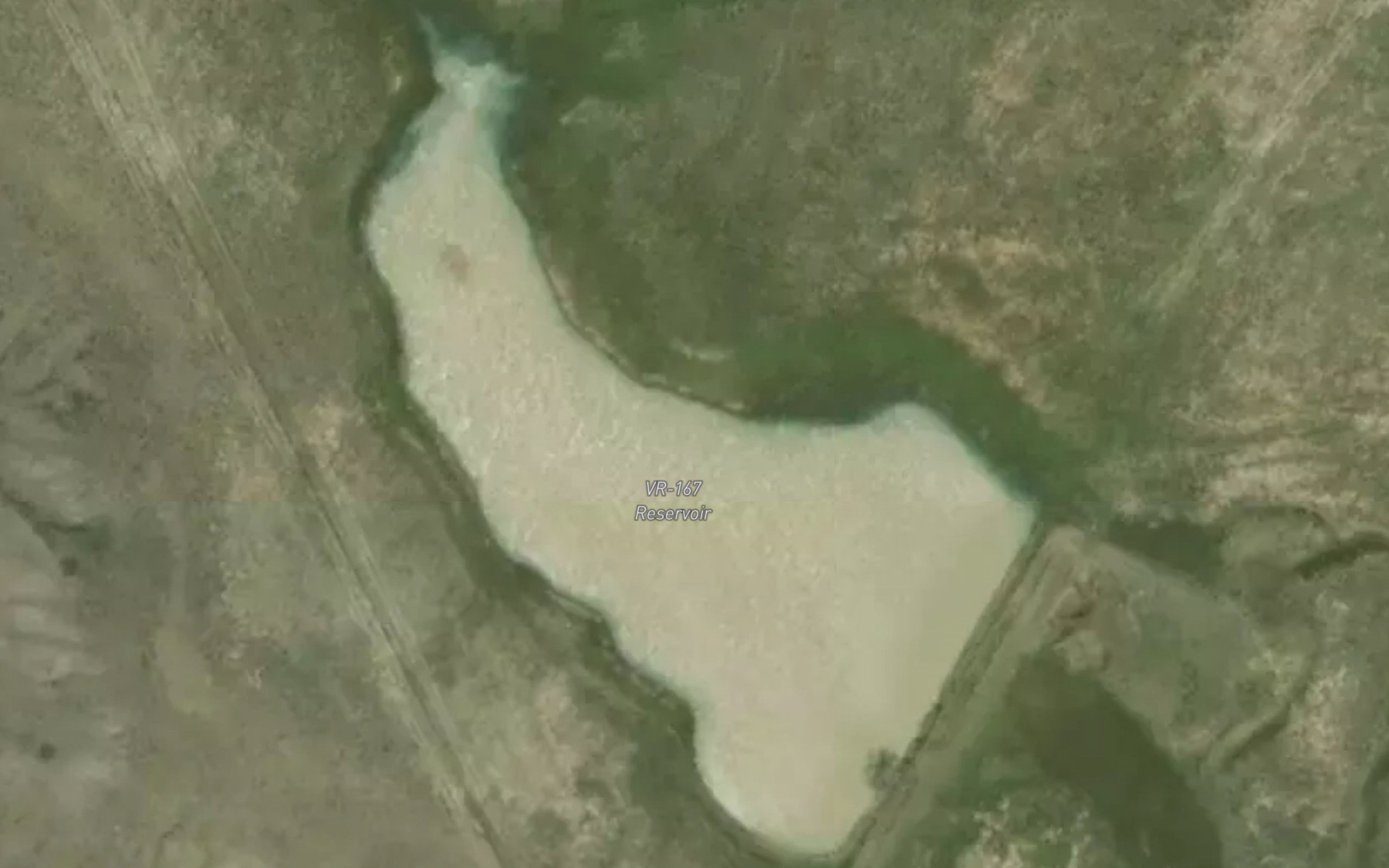 Satellite map of the VR-167 Reservoir