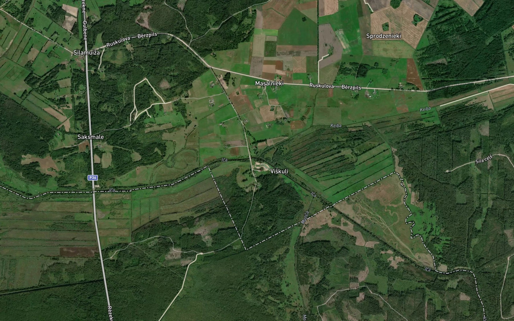 Satellite map of the Keiba