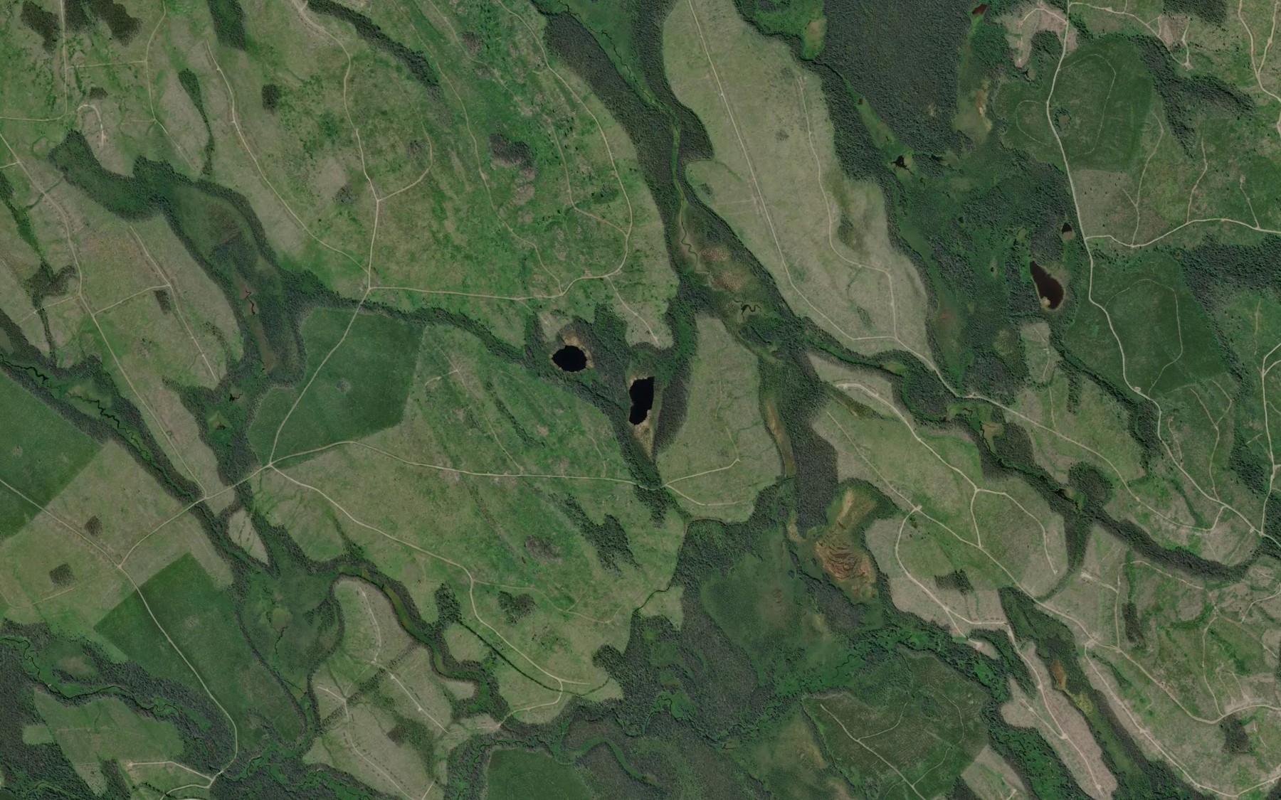 Satellite map of the Katherine Lake