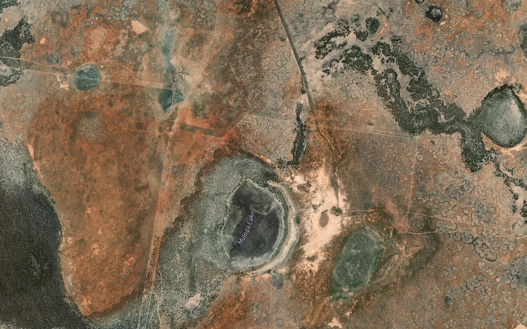 Satellite map of the The Dry Lake