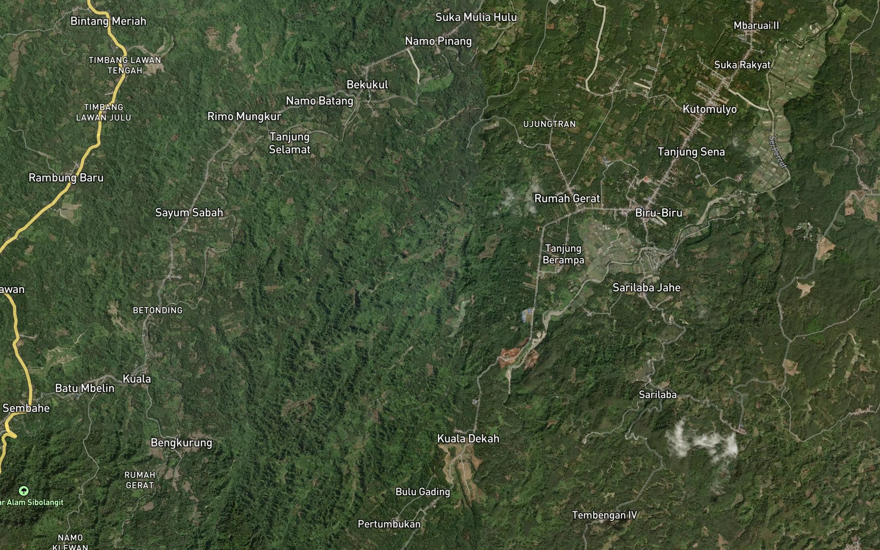 Satellite map of the Lau Becawi