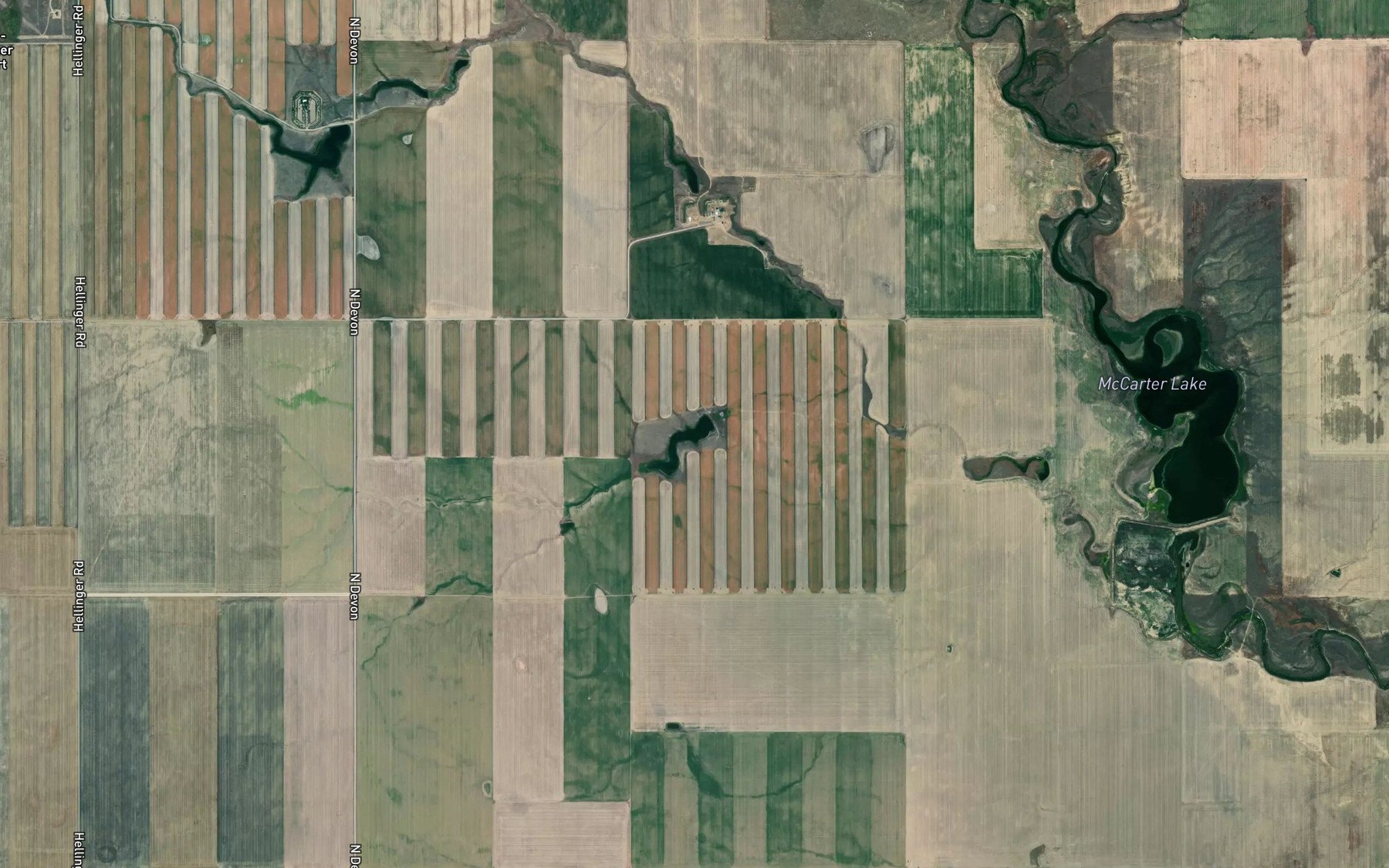 Satellite map of the Shay Reservoir