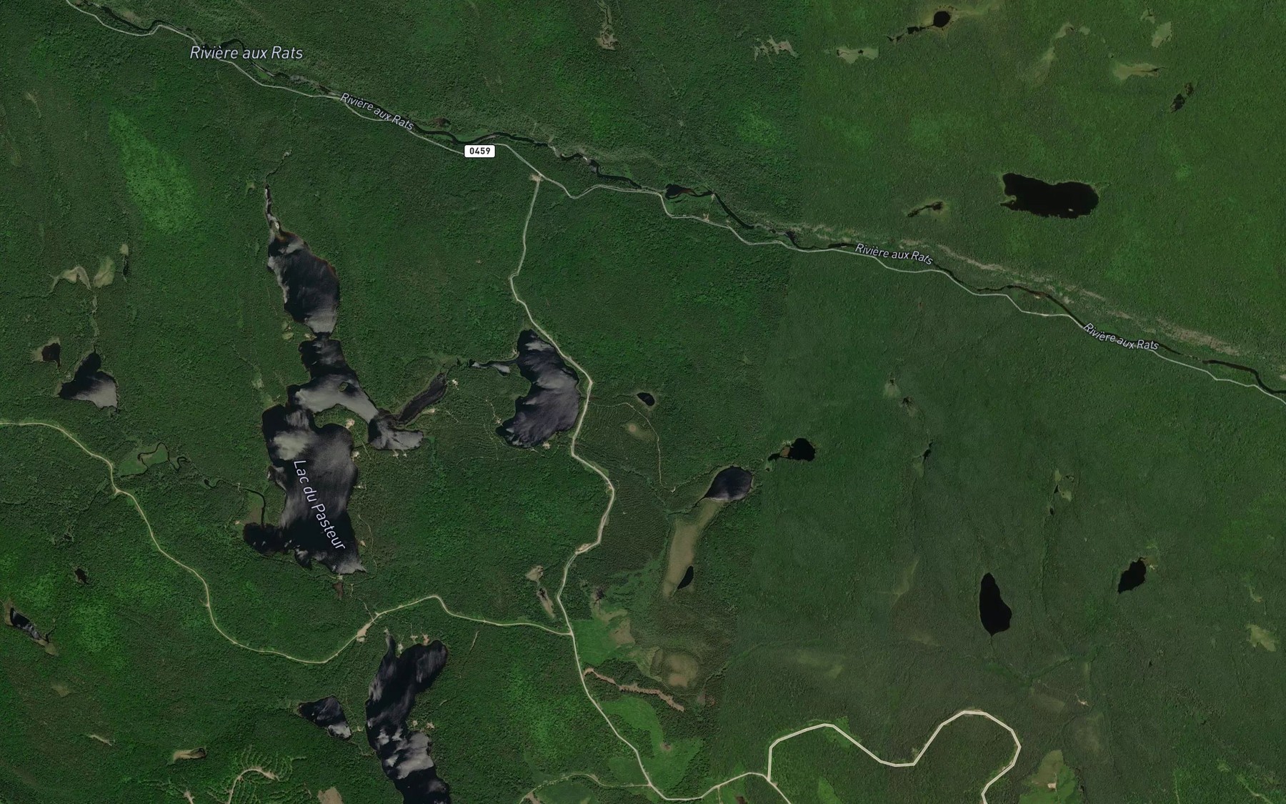 Satellite map of the Lac Sakimay