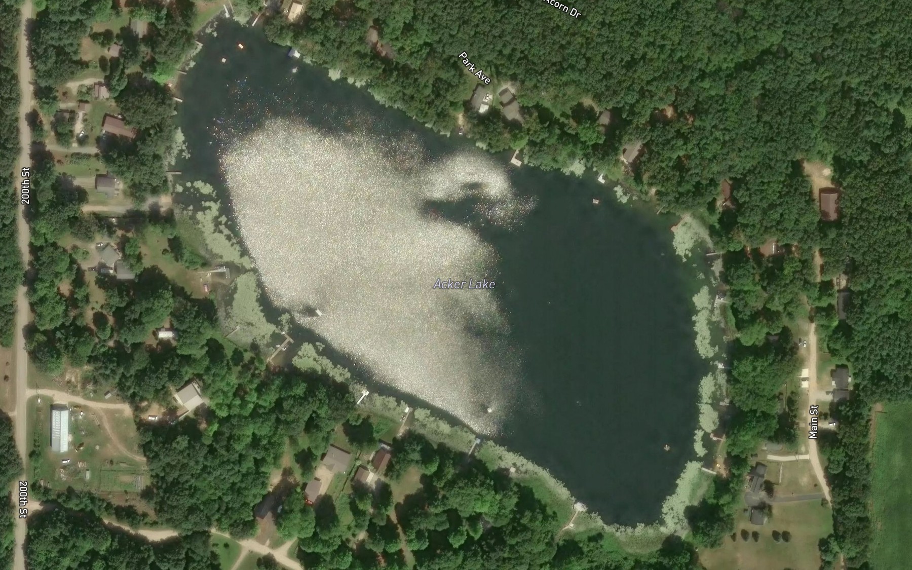 Satellite map of the Acker Lake