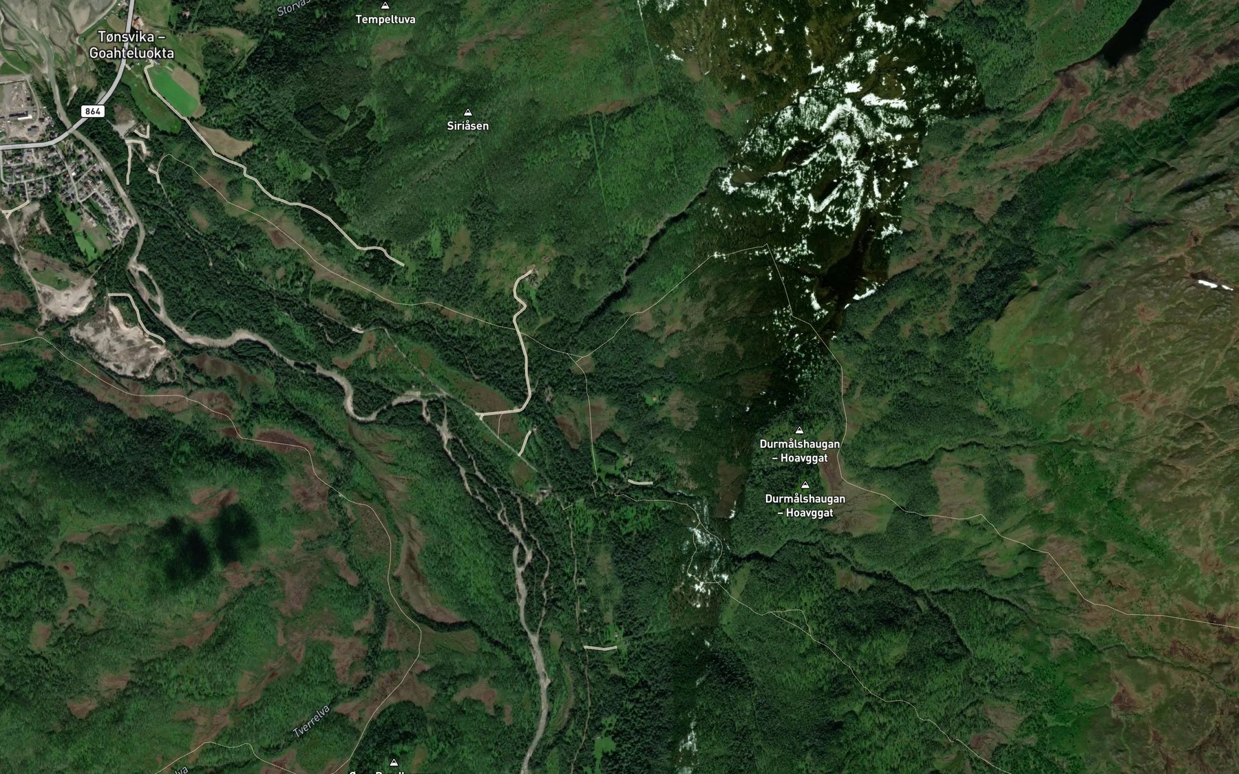 Satellite map of the Krikanbekken