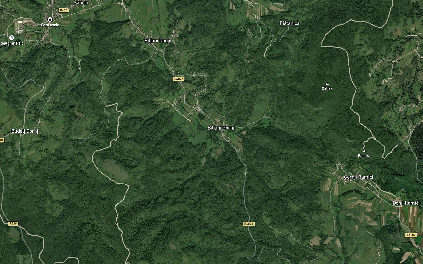 Satellite map of the Kovacki Potok