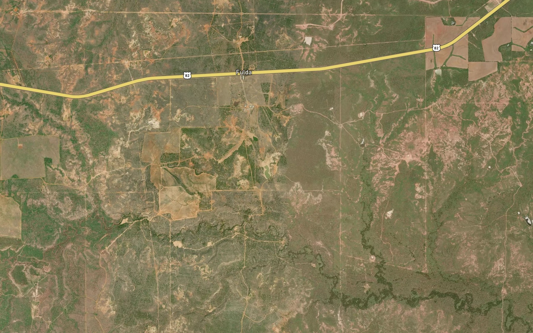 Satellite map of the Cowan Lake