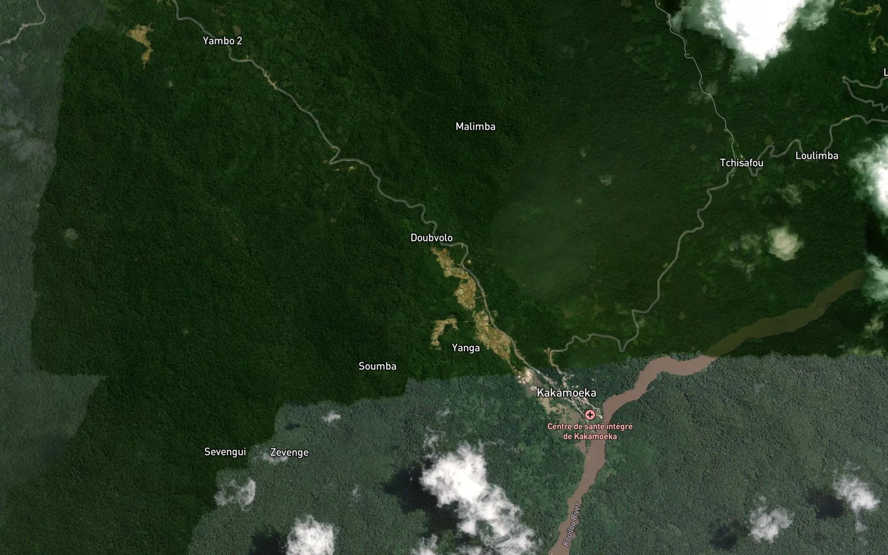 Satellite map of the Douvolo