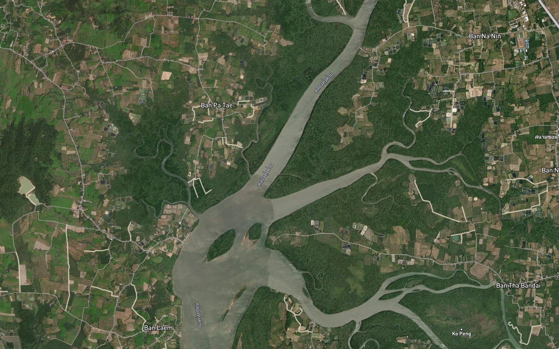 Satellite map of the Khlong Lat Than Kun