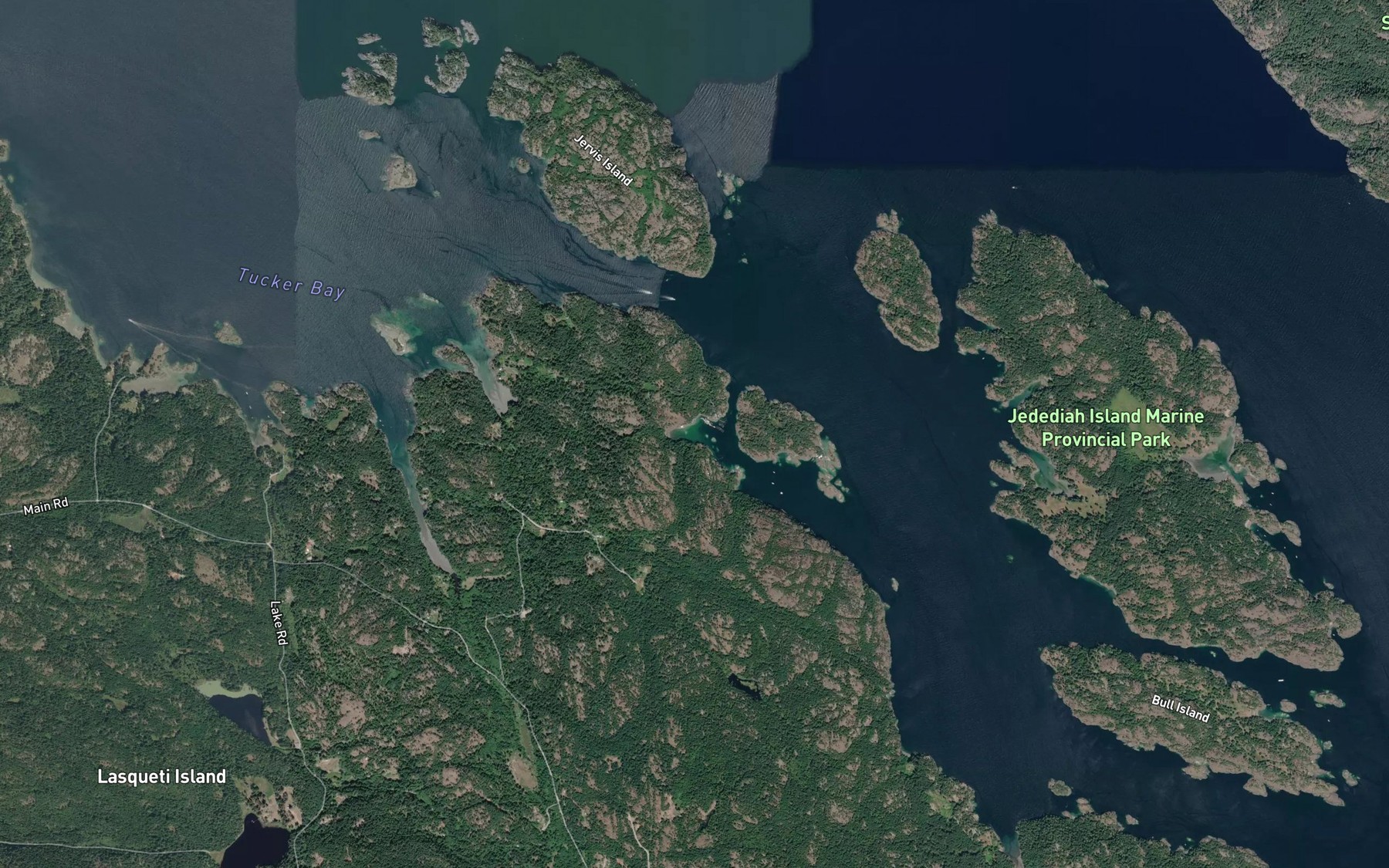 Satellite map of the Skerry Bay