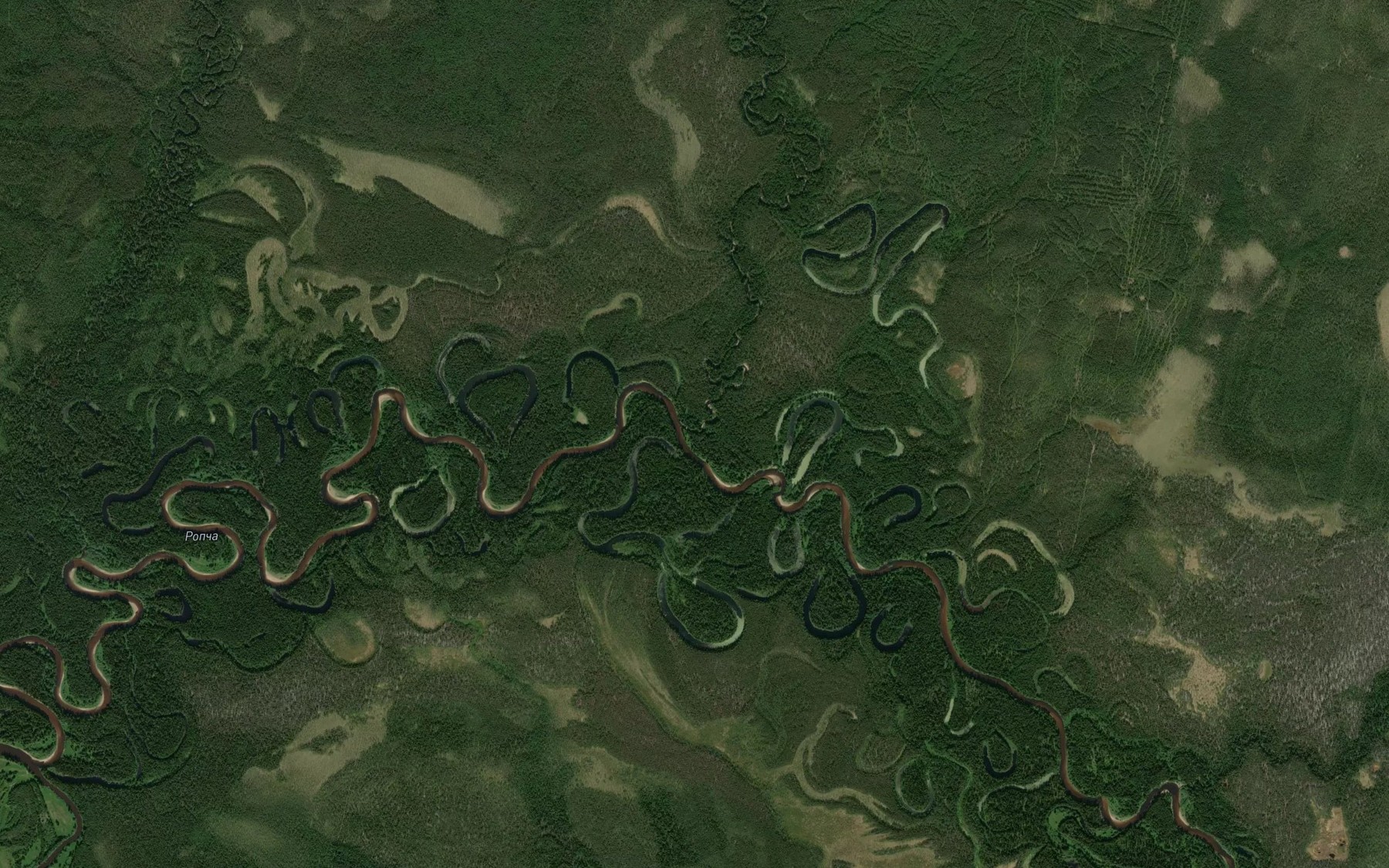 Satellite map of the Nyv'yu