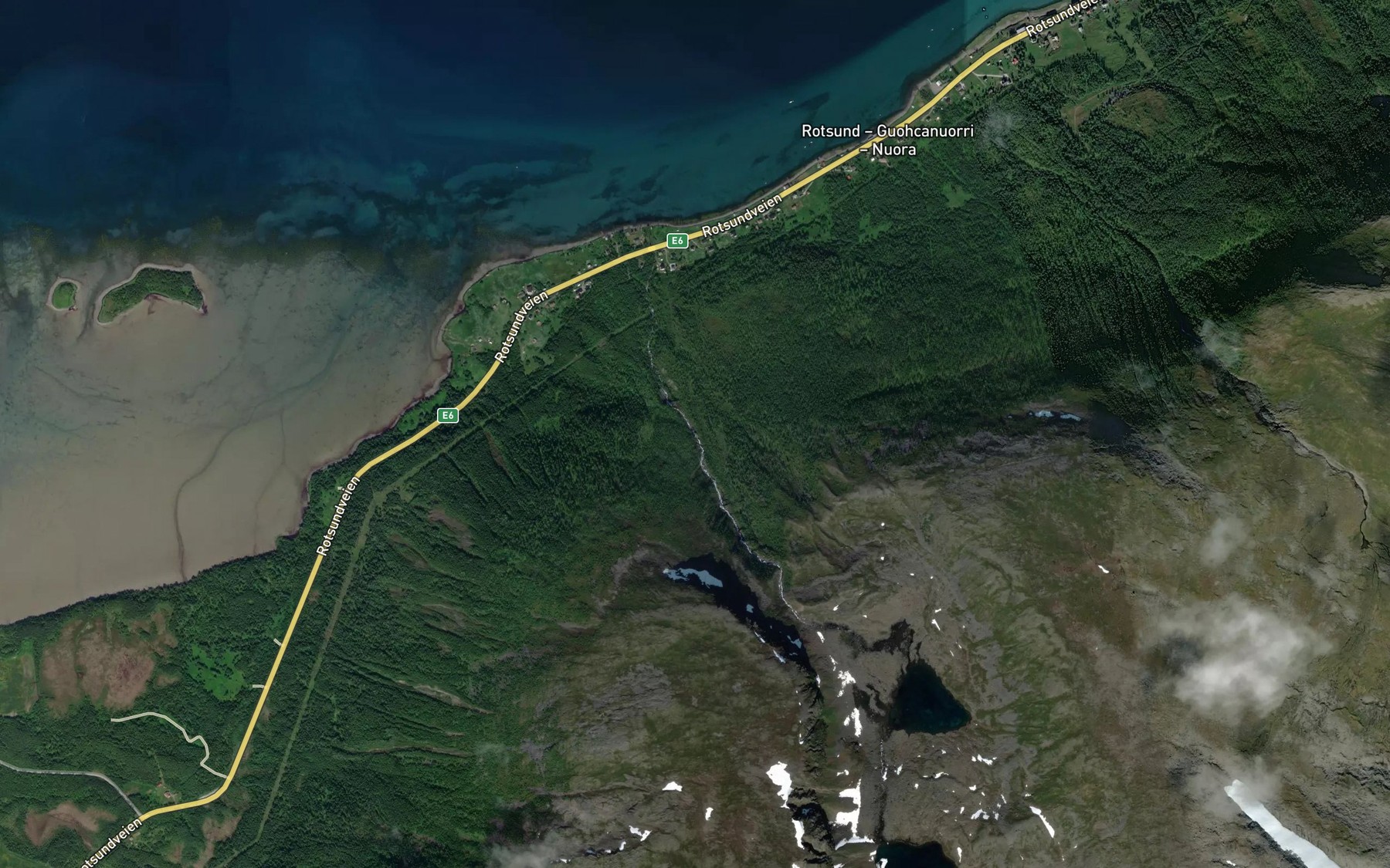 Satellite map of the Kristian-Arildelva