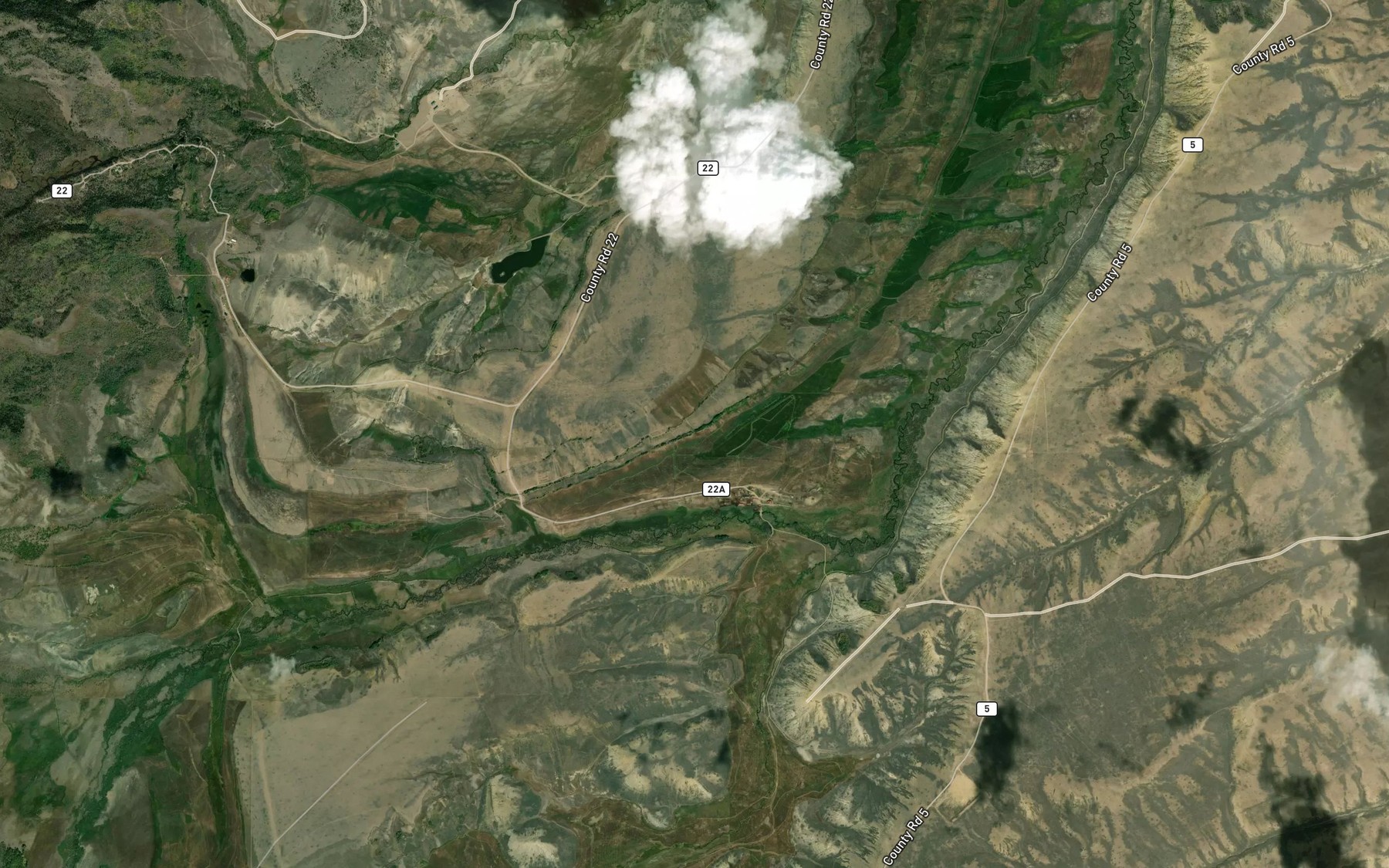 Satellite map of the Mitchell Ditch