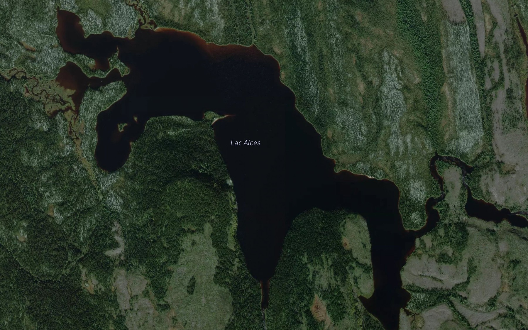 Satellite map of the Lac Alces
