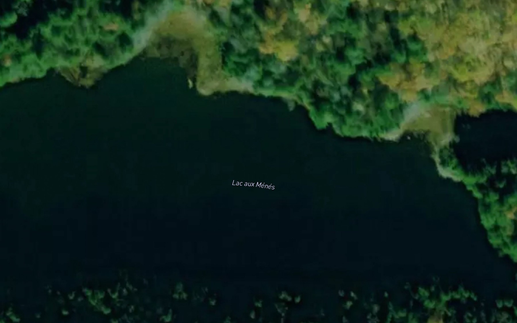 Satellite map of the Lac aux Menes