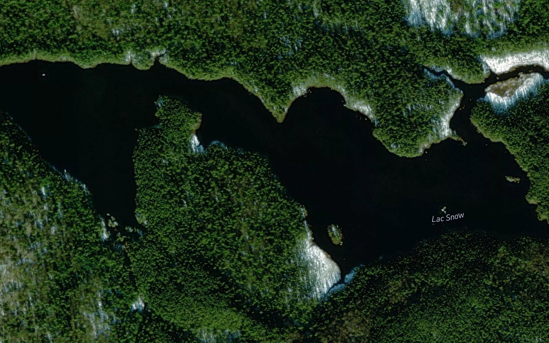Satellite map of the Lac Snow