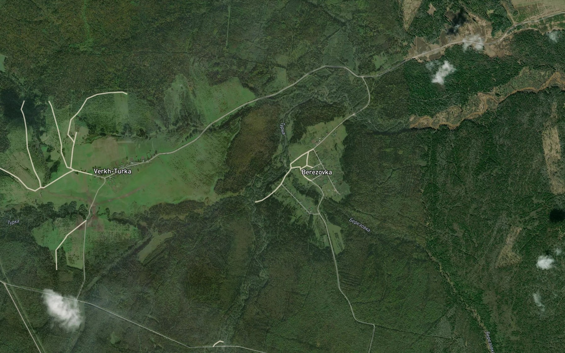 Satellite map of the Chernaya Turka