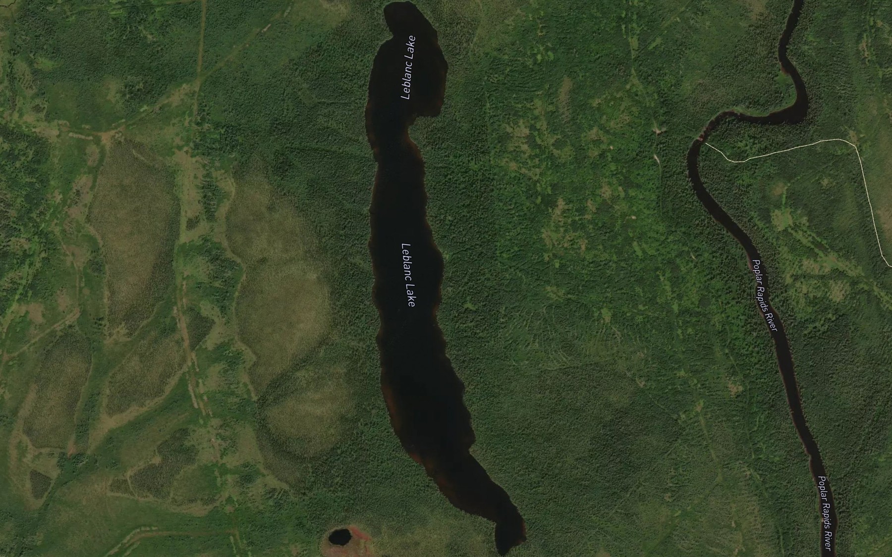 Satellite map of the Leblanc Lake