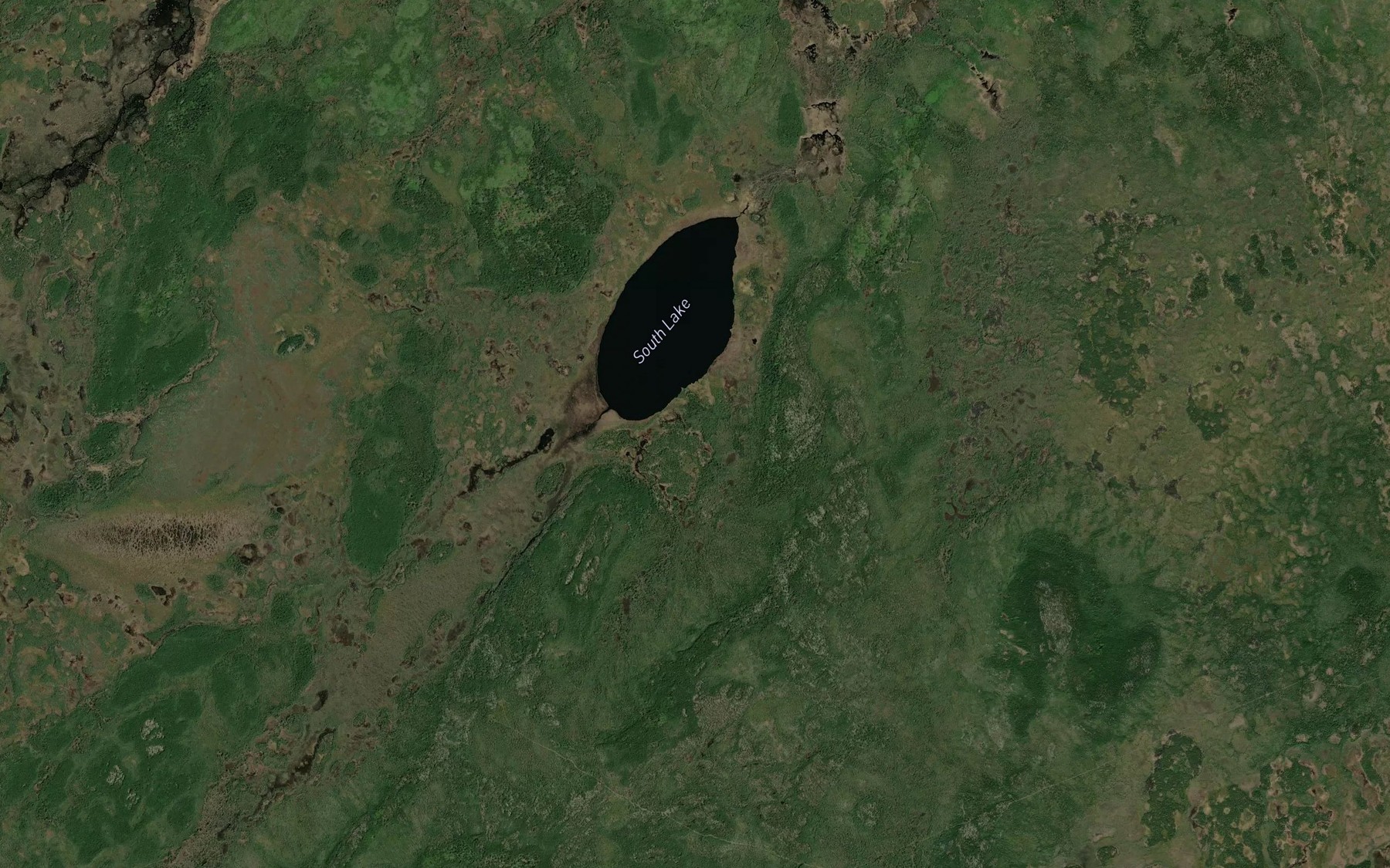 Satellite map of the South Lake