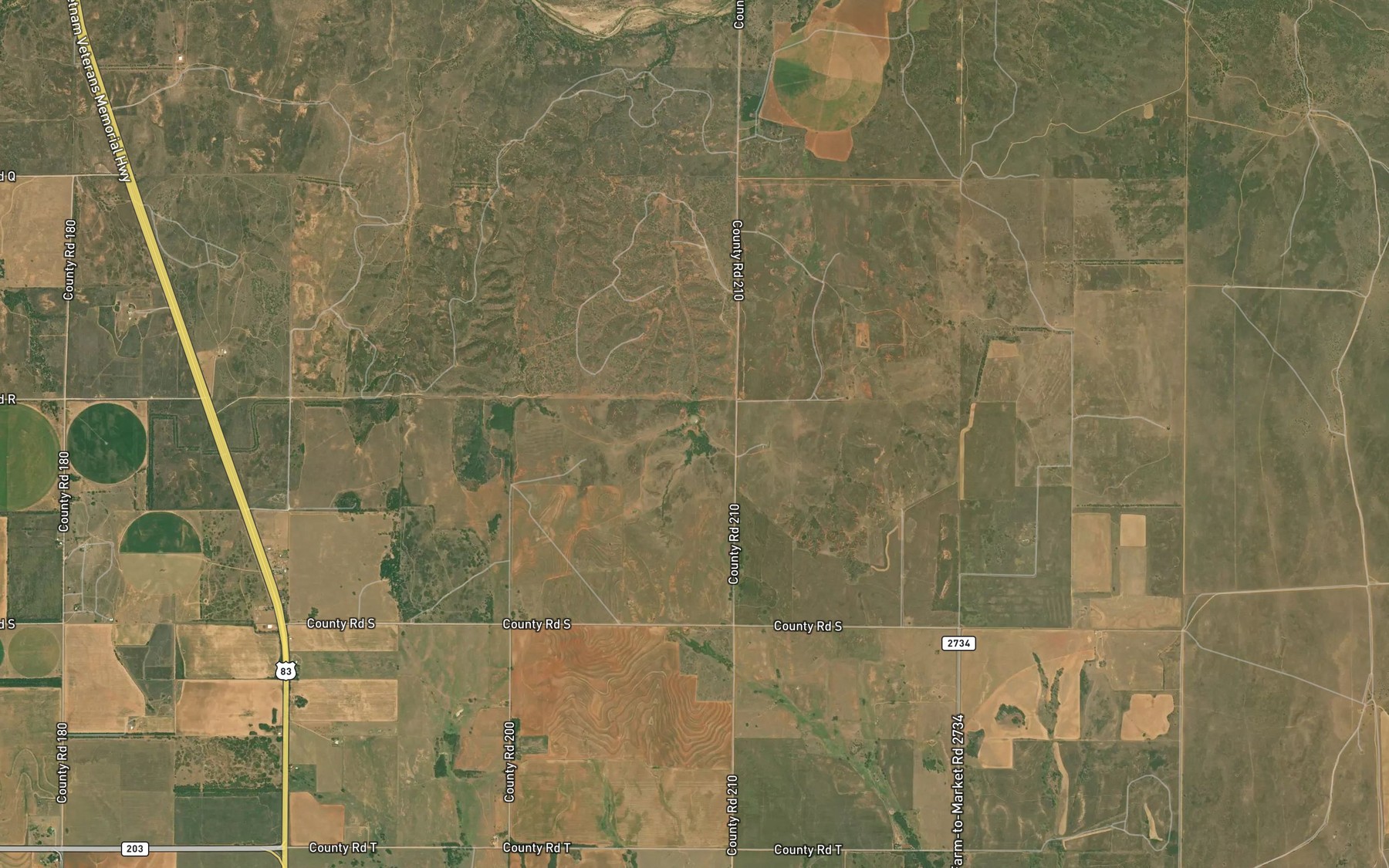 Satellite map of the Cason Lake