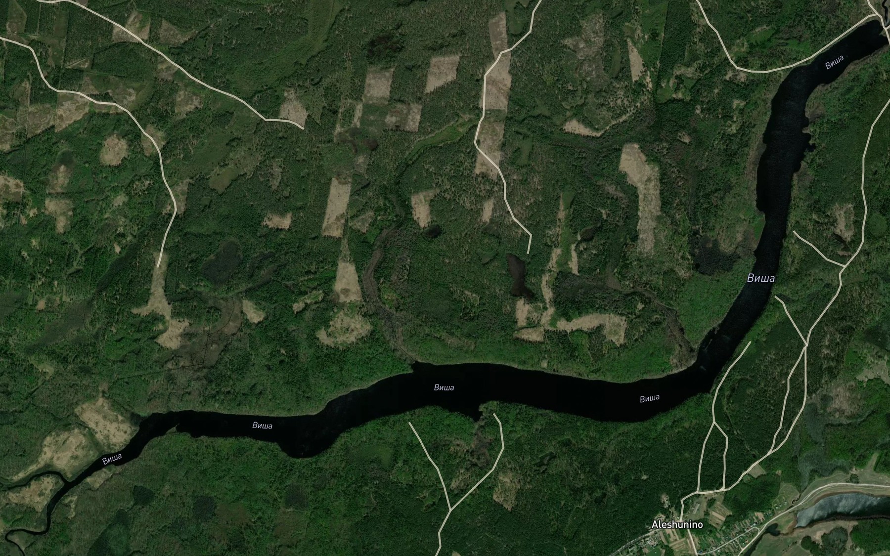 Satellite map of the Ozero Visha