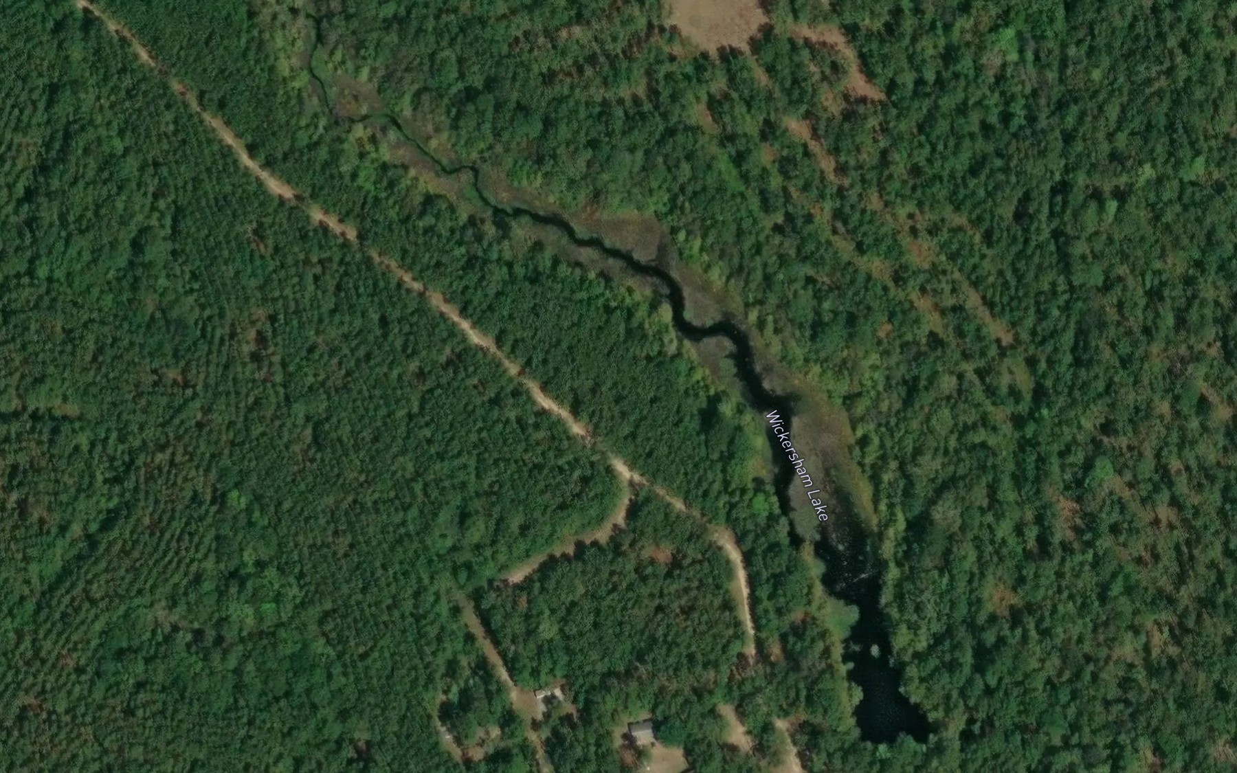 Satellite map of the Wickersham Lake