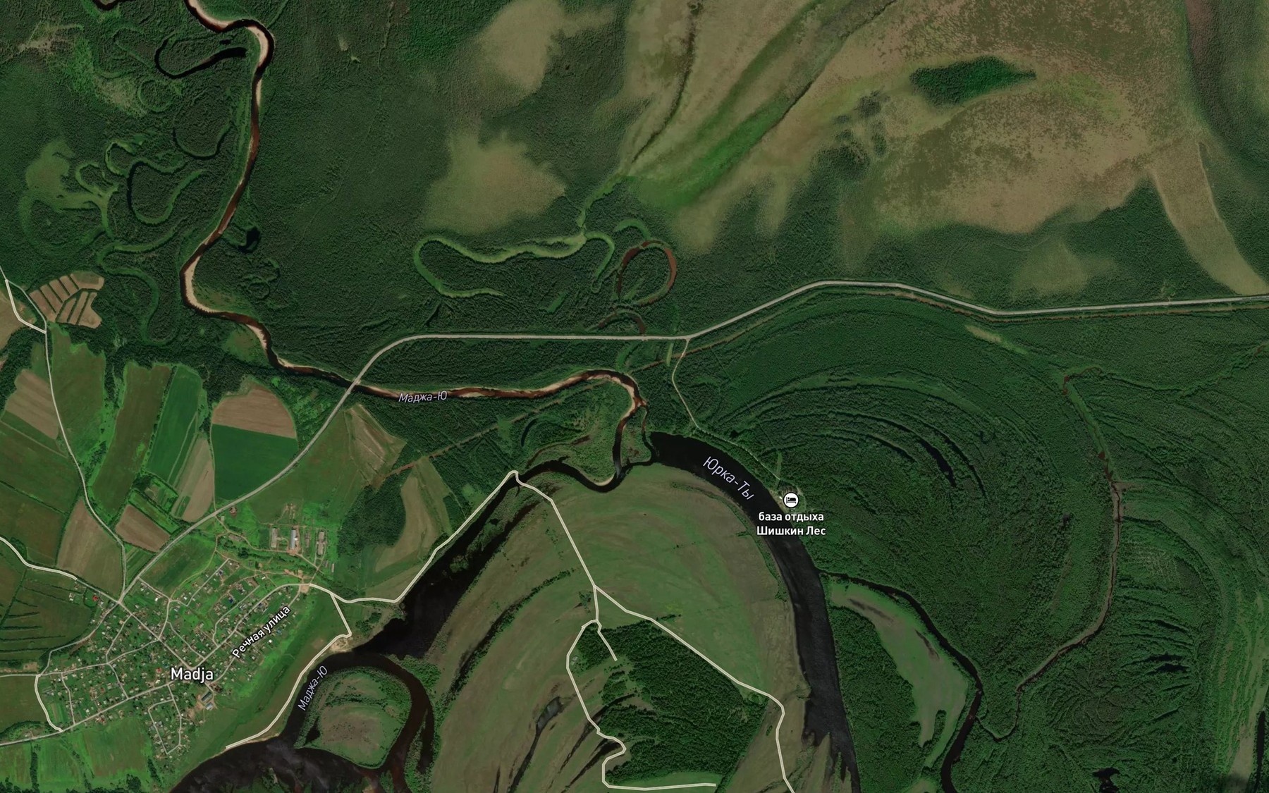 Satellite map of the Madzha