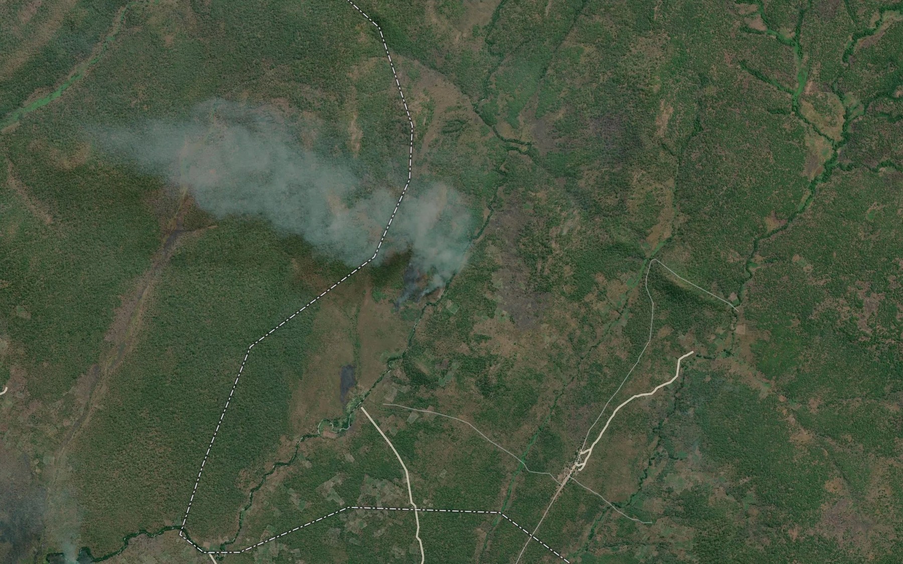 Satellite map of the Nteke