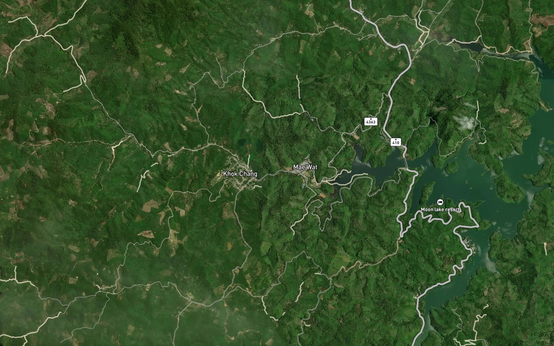 Satellite map of the Nam Tok Khok Chang
