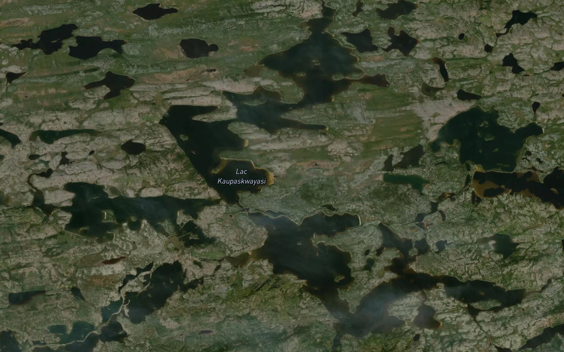 Satellite map of the Lac Kaupaskwayasi
