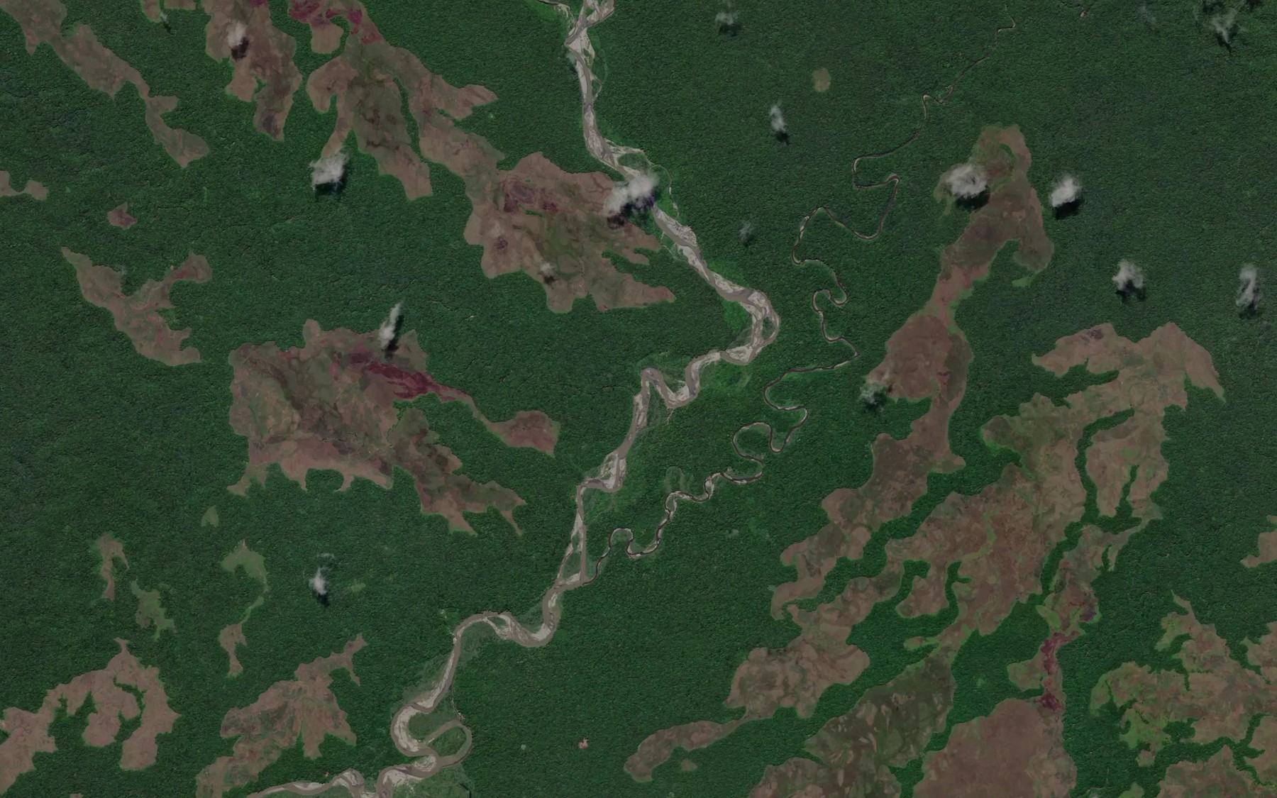 Satellite map of the Wamala Creek