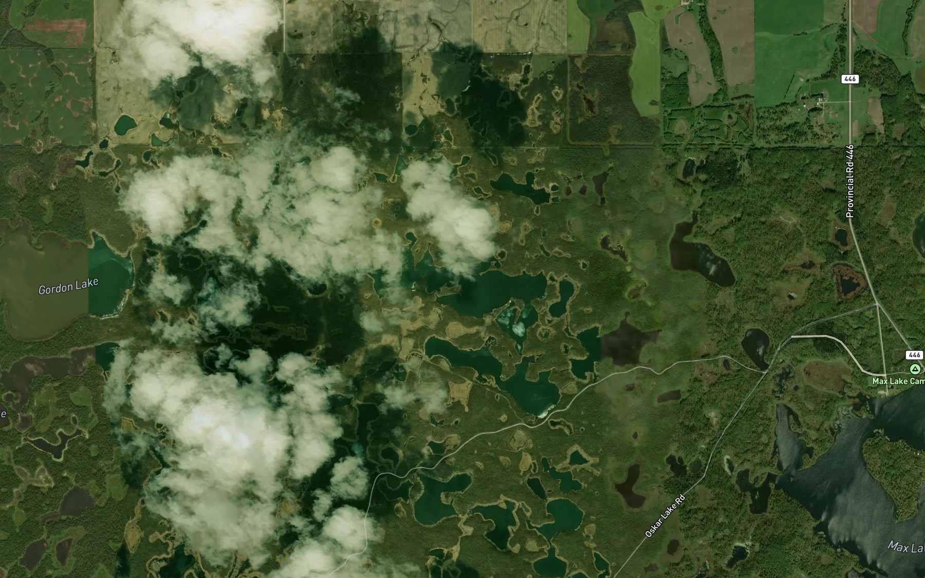 Satellite map of the Long Lake