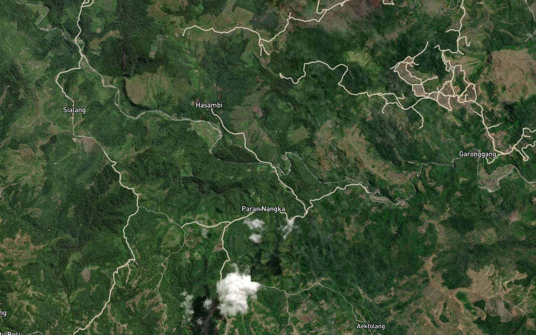 Satellite map of the Aek Gambir