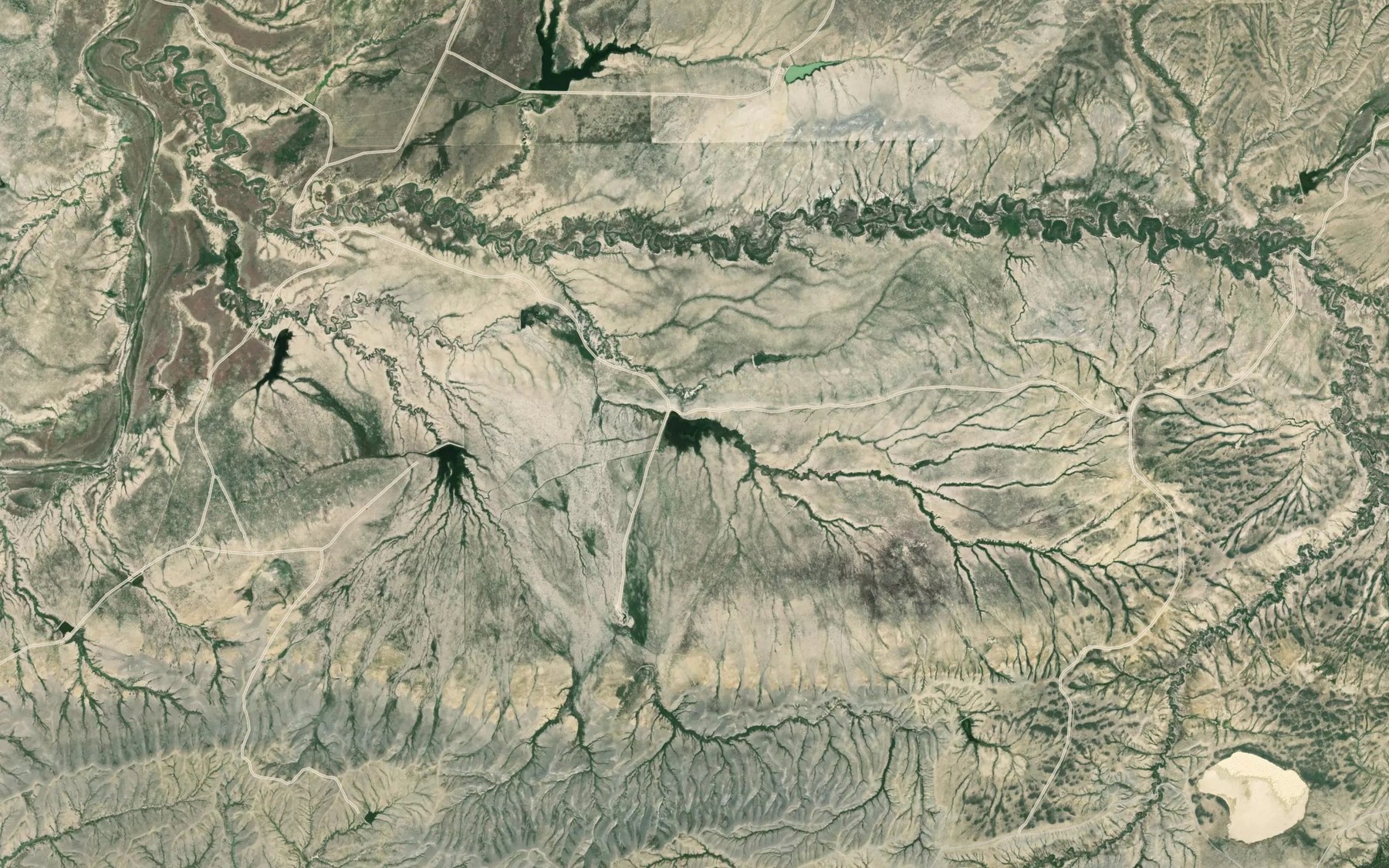 Satellite map of the Wild Horse Reservoir