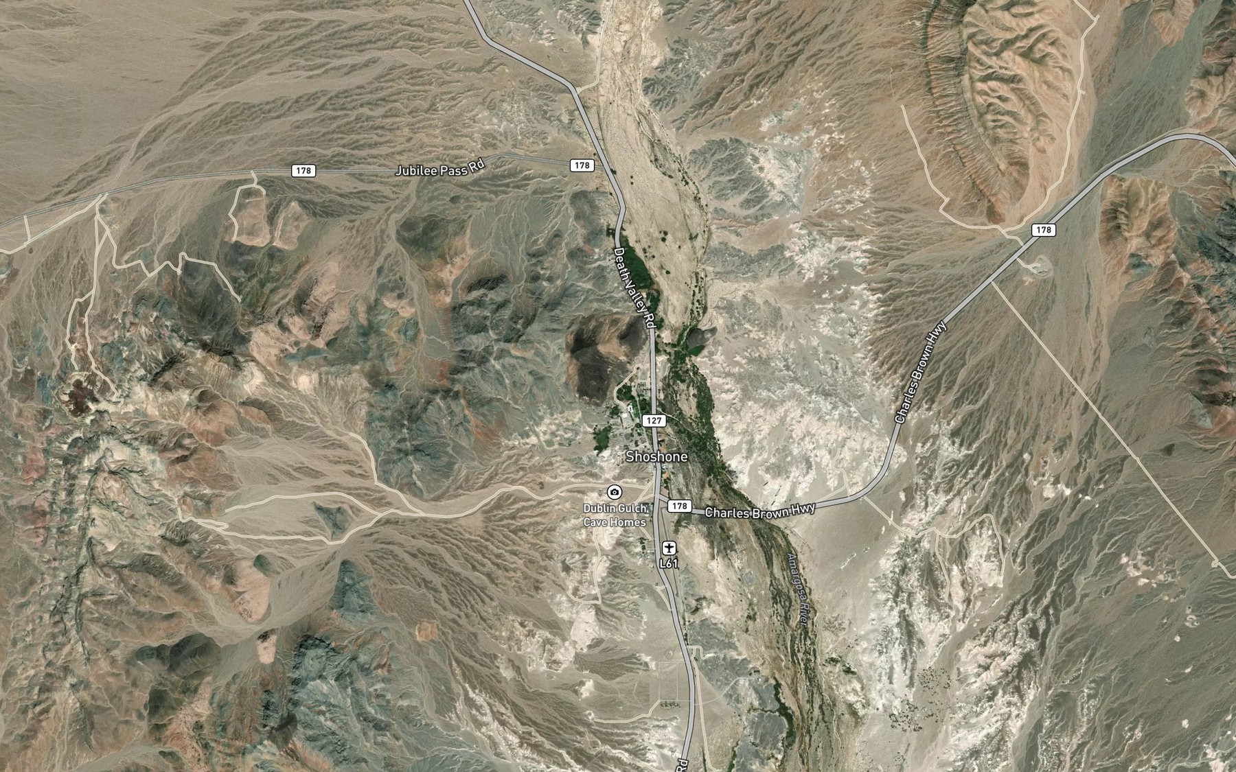 Satellite map of the Shoshone Spring