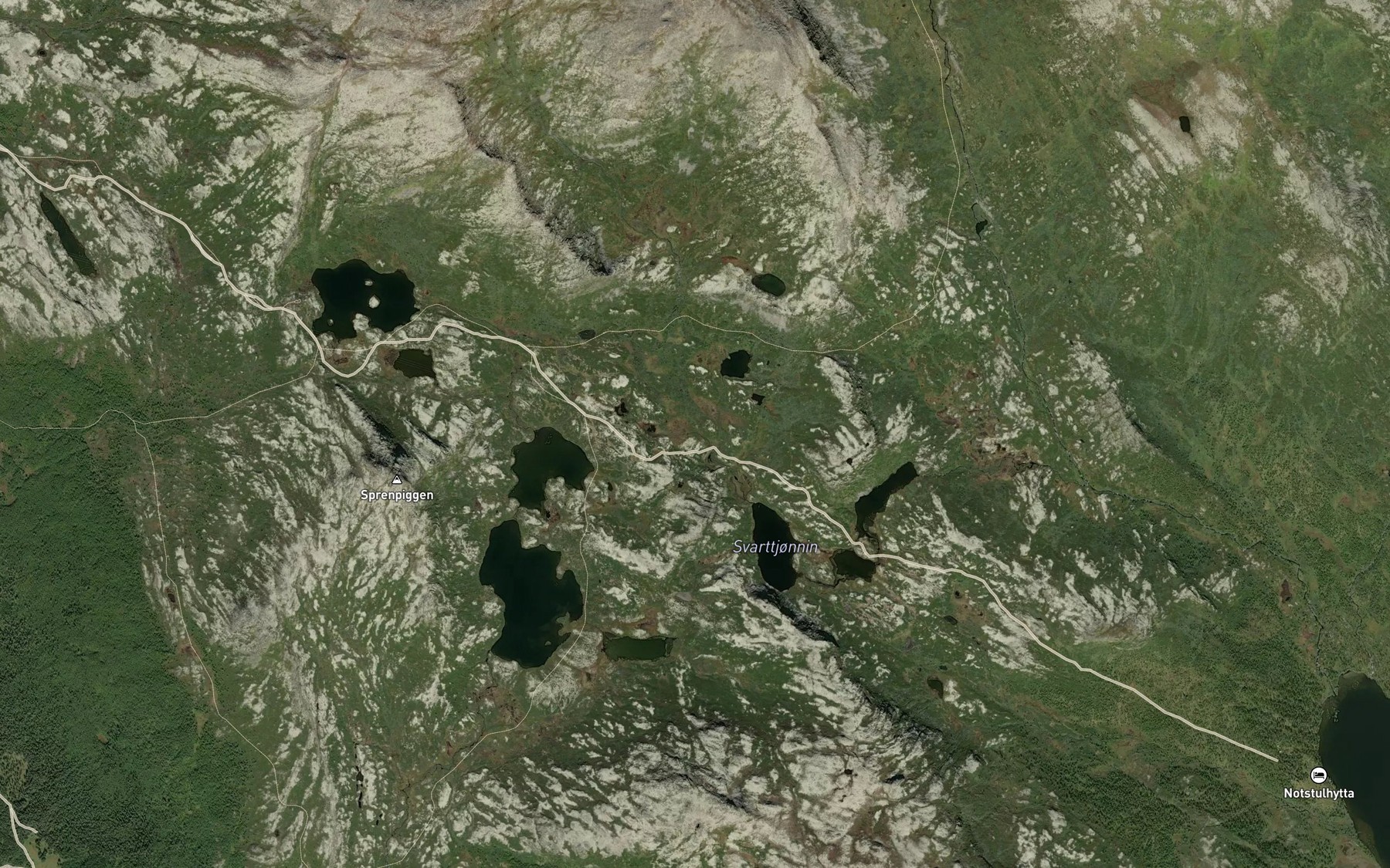 Satellite map of the Svartbekken
