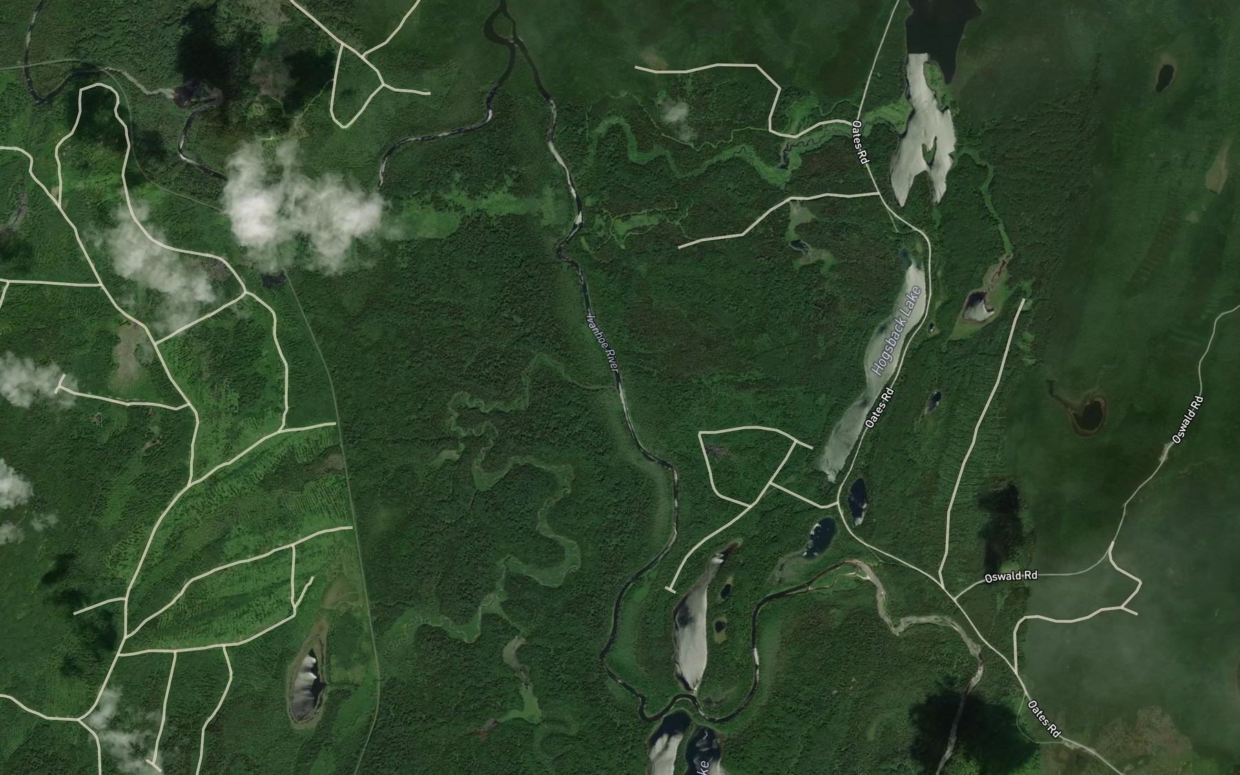 Satellite map of the Heart Creek