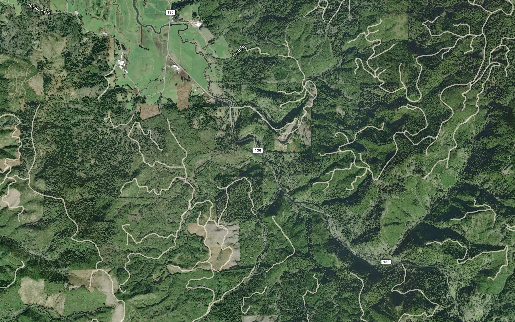 Satellite map of the Kellow Creek
