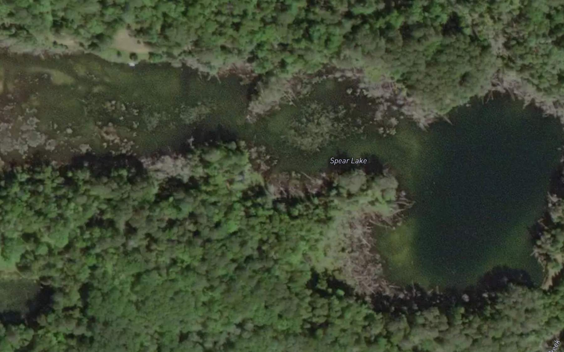 Satellite map of the Spear Lake