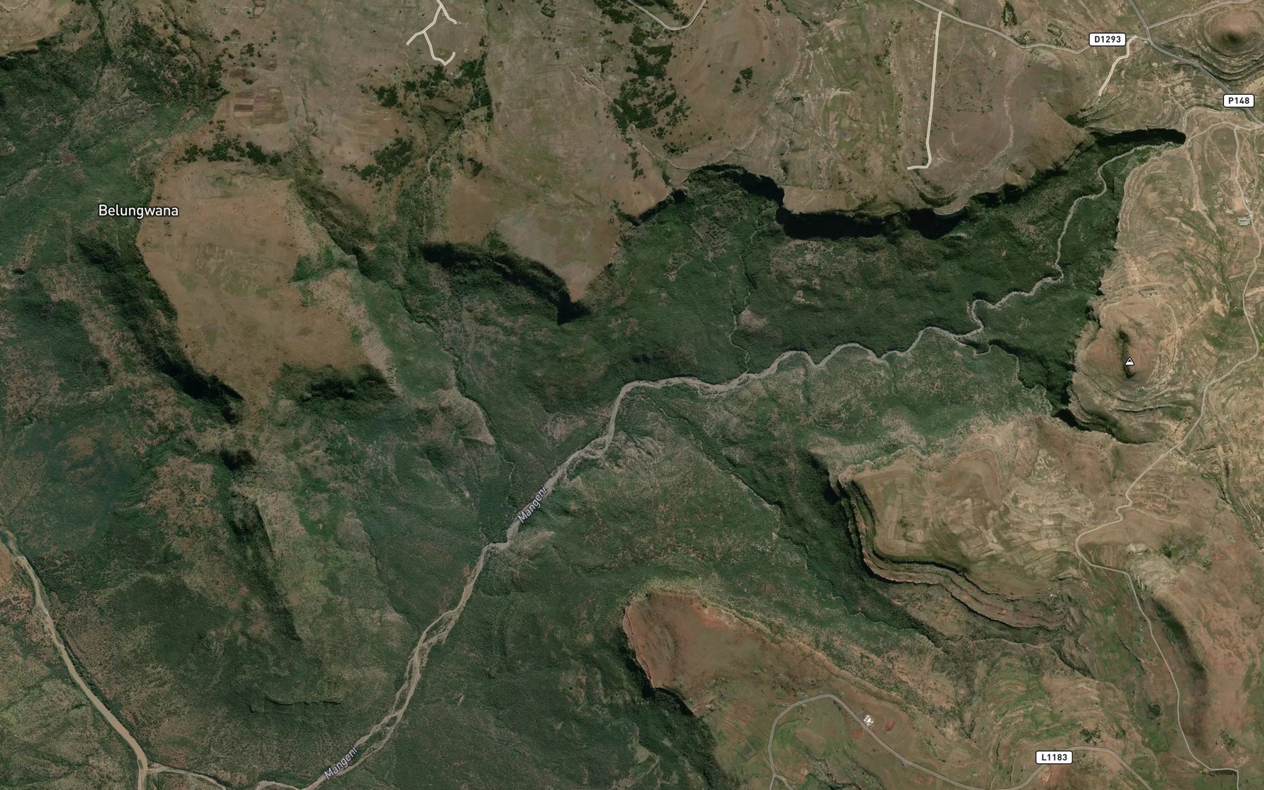 Satellite map of the Mkholombe
