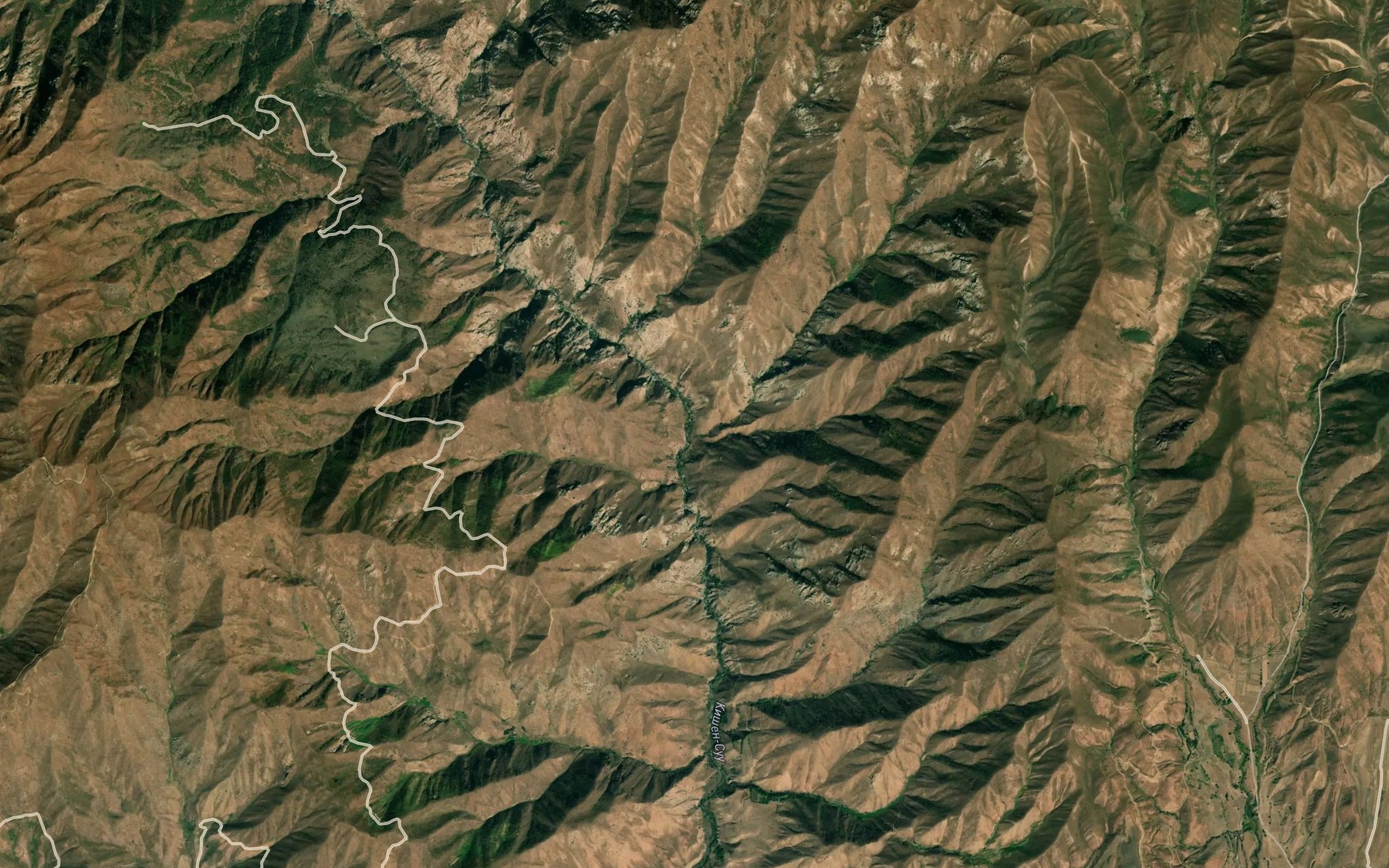 Satellite map of the Kapchygay